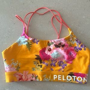 Peloton Sports Bra Yellow/Orange, Medium, Asian and Pacific Islander